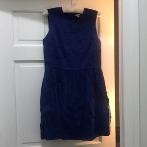 A purple flower dress